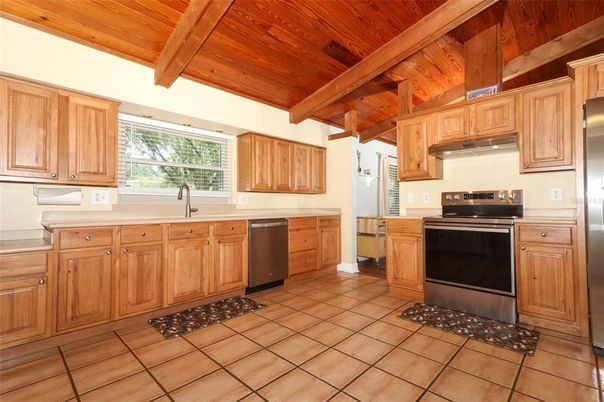 Interior, Kitchen, Stainless Steel Appliances, Wooden Beams, Wooden Ceilings