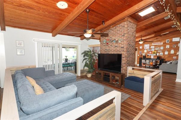 Interior, Living room, Stone Walls, Wooden Beams, Wooden Ceilings, Wood Texture Flooring