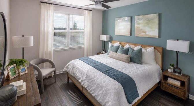 Bedroom, Interior, Wood Texture Flooring