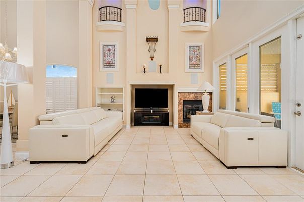 Fireplace, Interior, Living room, Pendant Lights