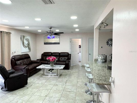 Interior, Living room, Recessed Lighting