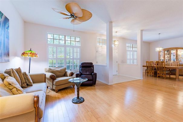 Dining room, Interior, Living room, Pendant Lights, Wood Texture Flooring