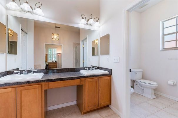 Bathroom, Dual Sink Vanities, Interior, Pendant Lights