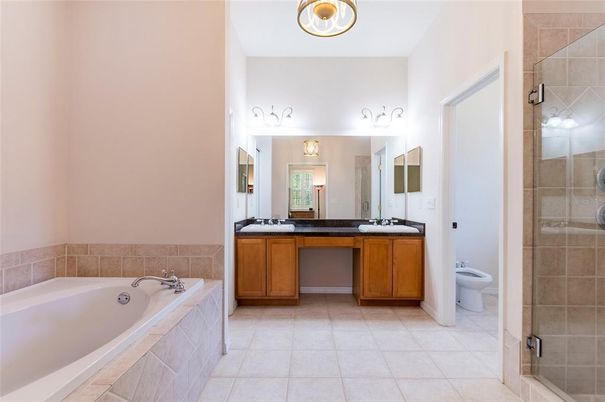 Bathroom, Dual Sink Vanities, Glass Shower, Interior