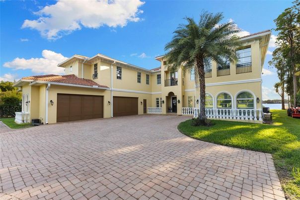 Attached, Backyard, Exterior, Facade, Mediterranean