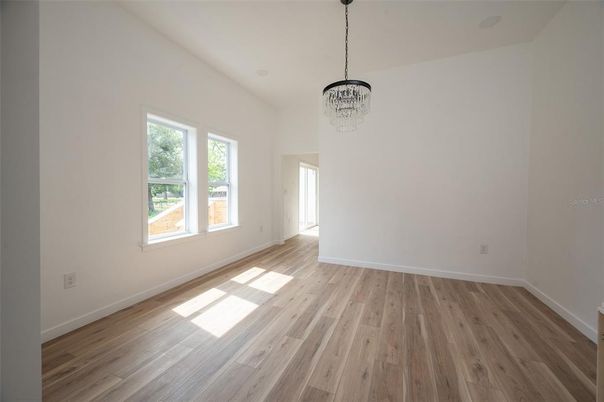 Chandelier, Empty room, Interior, Wood Texture Flooring