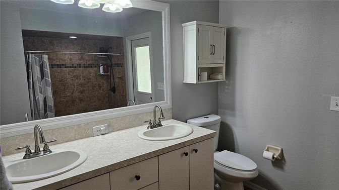 Bathroom, Dual Sink Vanities, Glass Shower, Interior