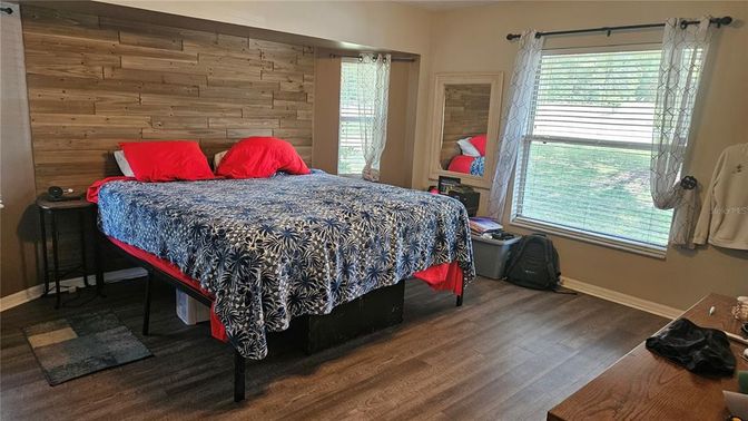 Bedroom, Interior, Wood Texture Flooring, Wooden Walls