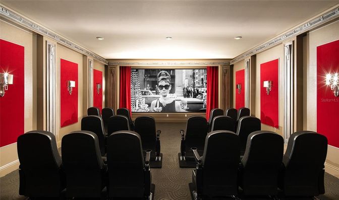 Home Theatre Room, Interior, Projection Screen, Recessed Lighting, Theatre Room
