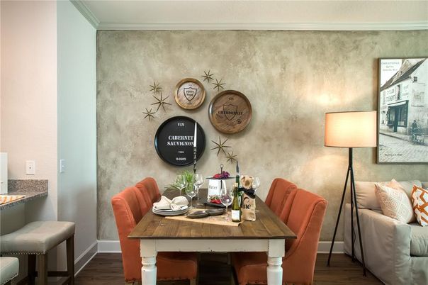 Dining room, Interior, Wood Texture Flooring