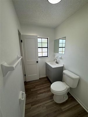 Bathroom, Interior, Recessed Lighting, Wood Texture Flooring