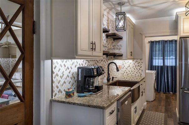 Interior, Kitchen, Wood Texture Flooring