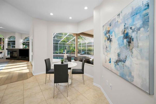 Dining room, Interior, Recessed Lighting