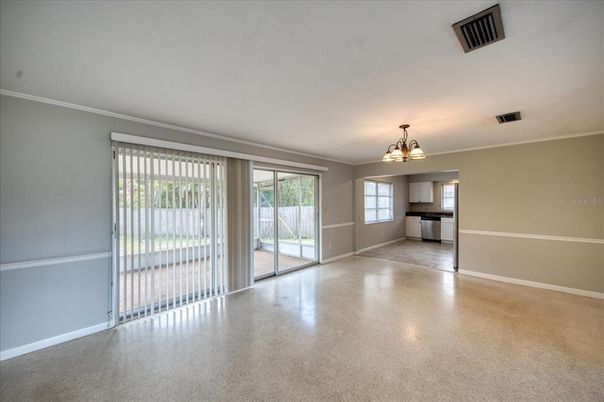 Chandelier, Empty room, Interior