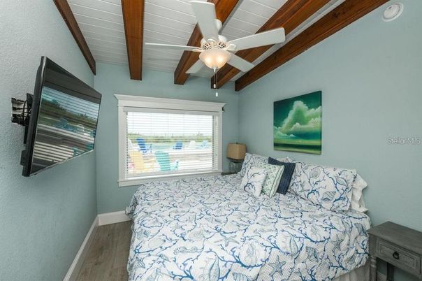 Bedroom, Interior, Wooden Beams, Wood Texture Flooring