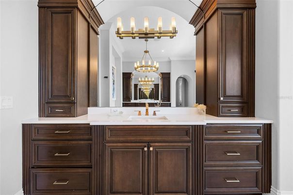 Bathroom, Chandelier, Interior