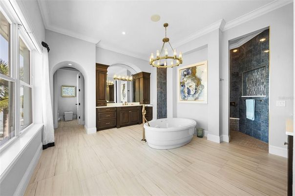 Bathroom, Chandelier, Interior, Pendant Lights, Recessed Lighting