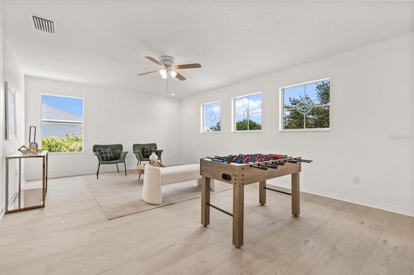 Game Room, Interior, Wood Texture Flooring