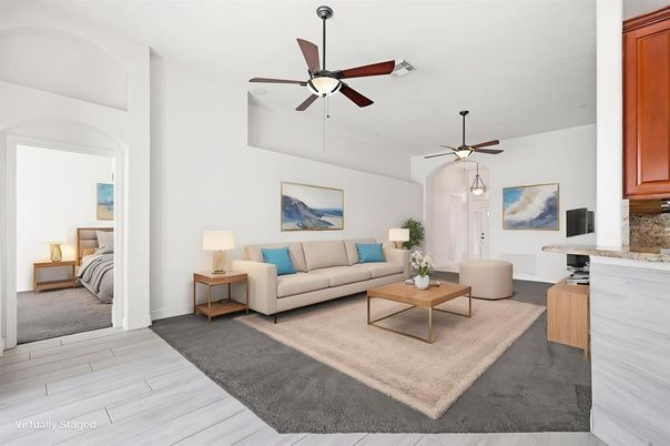 Interior, Living room, Pendant Lights, Wood Texture Flooring