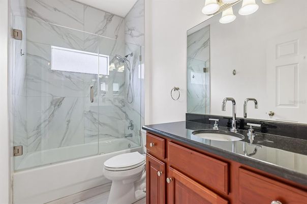 Bathroom, Glass Shower, Interior, Marble Walls