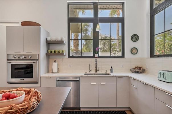 Interior, Kitchen, Pendant Lights, Stainless Steel Appliances