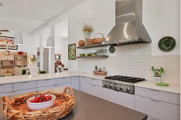 Interior, Kitchen, Pendant Lights, Stainless Steel Appliances
