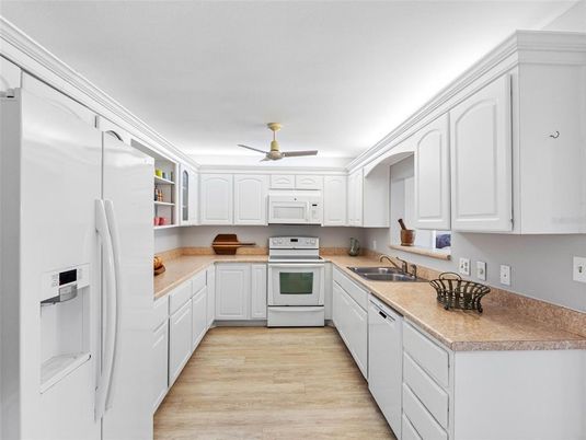 Interior, Kitchen, Wood Texture Flooring