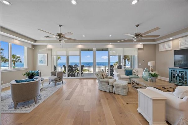 Interior, Living room, Recessed Lighting, Water, Wood Texture Flooring