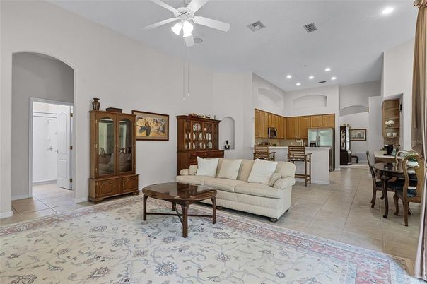 Dining room, Interior, Kitchen, Living room, Recessed Lighting