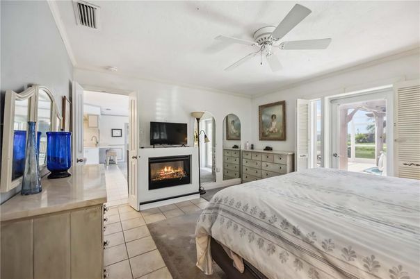 Bedroom, Fireplace, Interior
