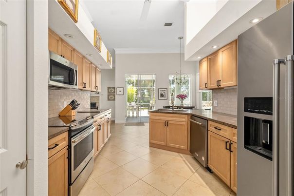 Interior, Kitchen, Pendant Lights, Recessed Lighting, Stainless Steel Appliances