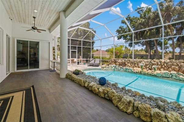 Glass Ceilings, Interior, Pool, Sun Room, Wood Texture Flooring