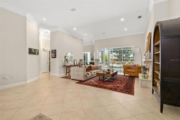 Interior, Living room, Recessed Lighting