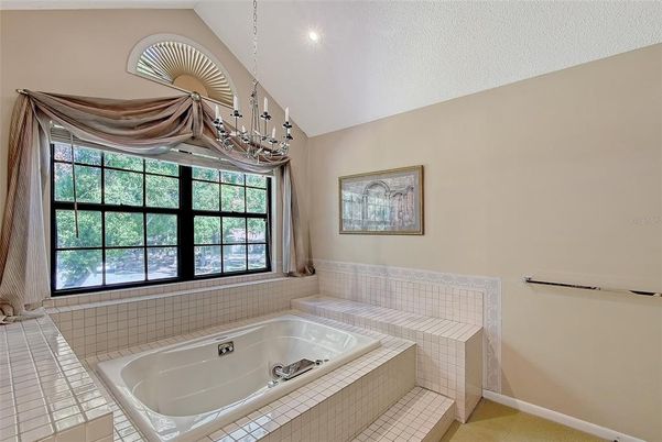 Bathroom, Interior, Recessed Lighting, Tile Countertops