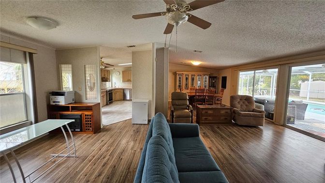 Interior, Kitchen, Living room, Wood Texture Flooring