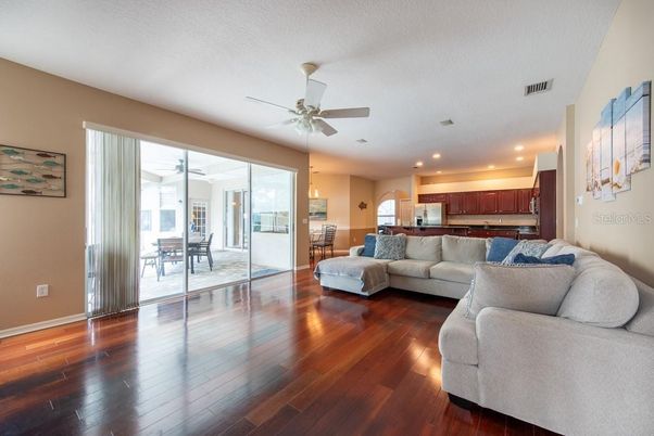 Dining room, Interior, Kitchen, Living room, Pendant Lights, Recessed Lighting, Wood Texture Flooring