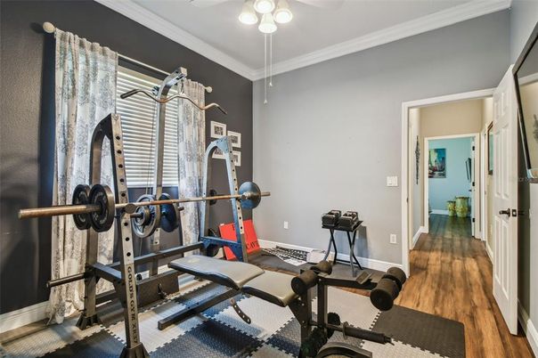 Fitness Equipment, Interior, Wood Texture Flooring