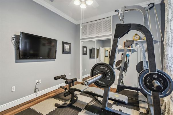 Fitness Equipment, Interior, Wood Texture Flooring