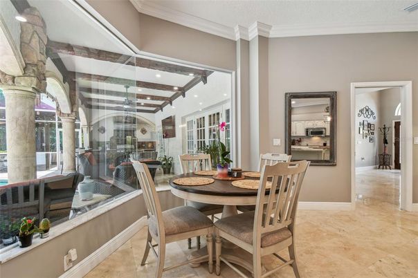 Dining room, Interior, Recessed Lighting
