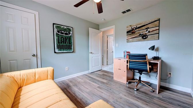 Home Office, Interior, Wood Texture Flooring