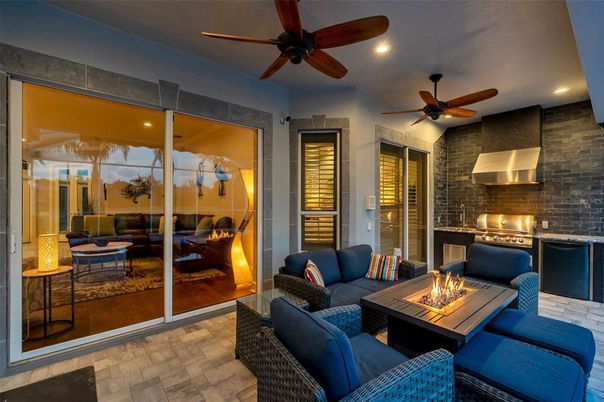 Exterior, Recessed Lighting, Stone Walls