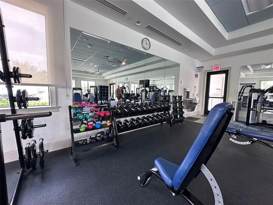 Fitness Equipment, Gym, Interior, Recessed Lighting