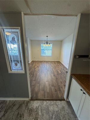 Empty room, Interior, Pendant Lights, Wood Texture Flooring