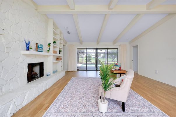 Fireplace, Interior, Wood Texture Flooring