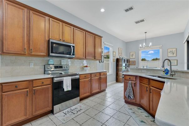 Interior, Kitchen, Pendant Lights, Recessed Lighting, Stainless Steel Appliances