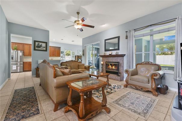 Fireplace, Interior, Kitchen, Living room, Recessed Lighting