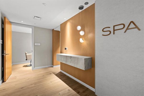 Interior, Pendant Lights, Recessed Lighting, Wood Texture Flooring, Wooden Walls