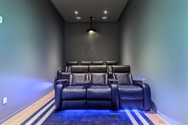 Home Theatre Room, Interior, Pendant Lights, Recessed Lighting, Theatre Room