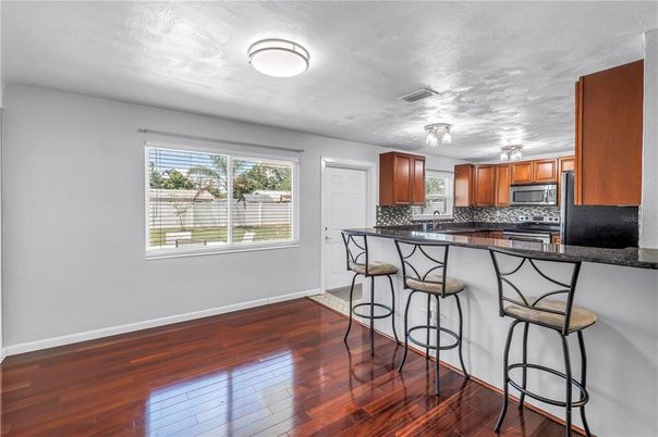 Interior, Kitchen, Wood Texture Flooring