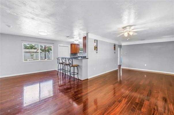 Empty room, Interior, Kitchen, Wood Texture Flooring